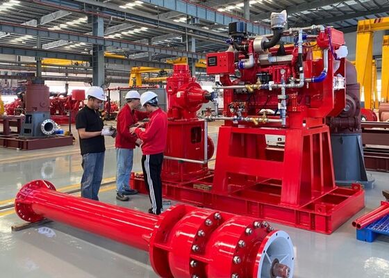 UL/FM 300GPM 1480/1760RPM 2-12 Stufen vertikale Turbinen-Feuerpumpe NFPA20 zertifiziert